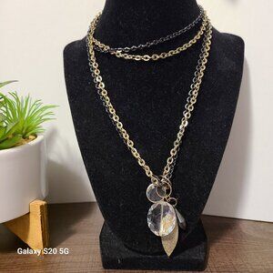 Unbranded Double Strand Multi-Color Charm Necklace Ladies Pre-Owned Fashion